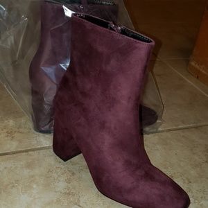 Wine Red Ankle booties 7.5